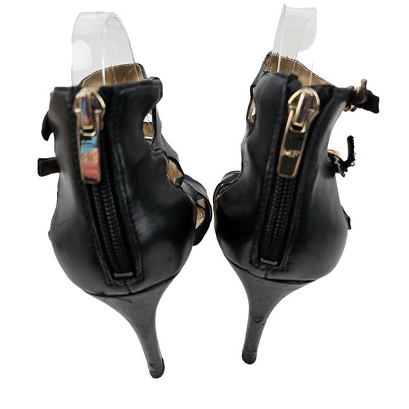 Marc Fisher Heels Womens Size 9.5M Black Stiletto Sandals Strappy Dress Shoes - Picture 4 of 8